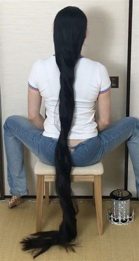 Video Rins Massive Black Mane Realrapunzels Long Hair Styles Playing With Hair Sexy
