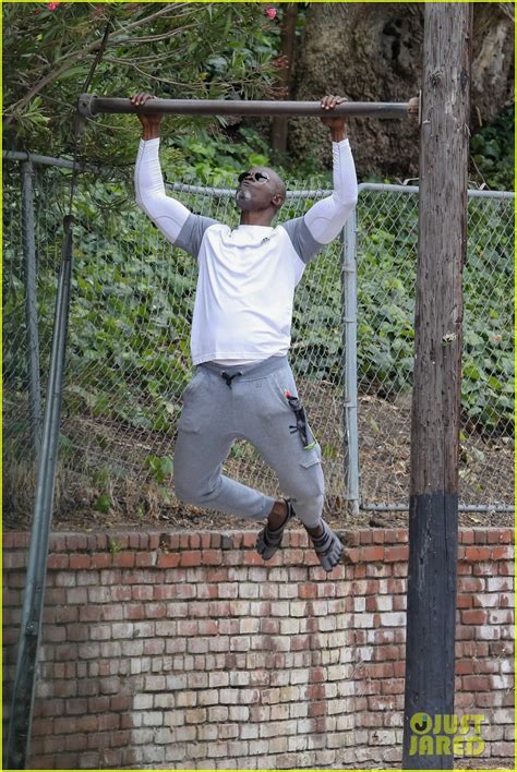 Photo Djimon Hounsou Shows His Muscle While Working Out Photo Just Jared