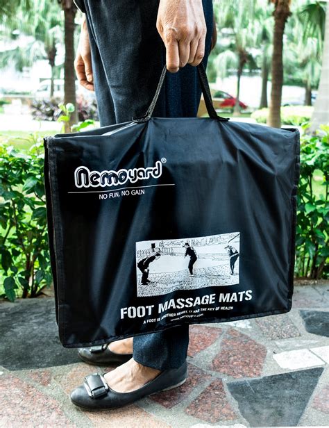 Nemoyard Pack Of 2 Running Man Korean Outdoor Games Acupressure Massage Foot Mat With Tote Bag