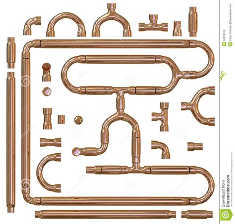 Maybe you would like to learn more about one of these? Copper Pipe Fittings Set Stock Images - Image: 34326724