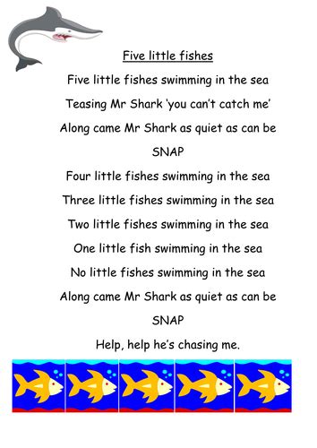 Download Five little fishes.docx | Preschool songs
