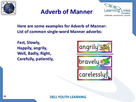 Where should we put an adverb of manner in the sentence? Adverbs