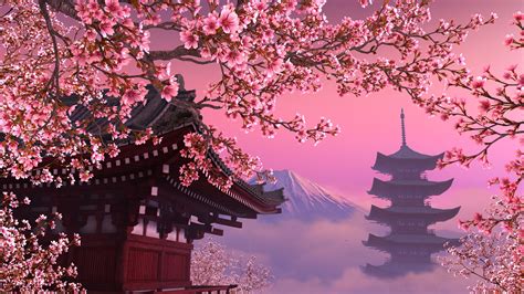Sakura Anime Wallpaper 4k Sakura Castle 4k Hd Artist 4k Wallpapers Images Backgrounds