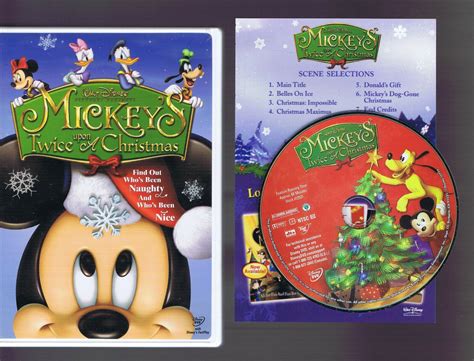 Walt Disney Mickeys Twice Upon A Christmas Dvd Good Disc Vg Box