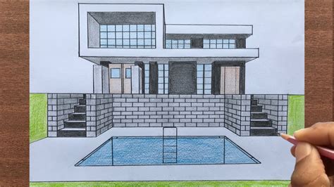 How To Draw A Modern House Step By Step Easy House Po