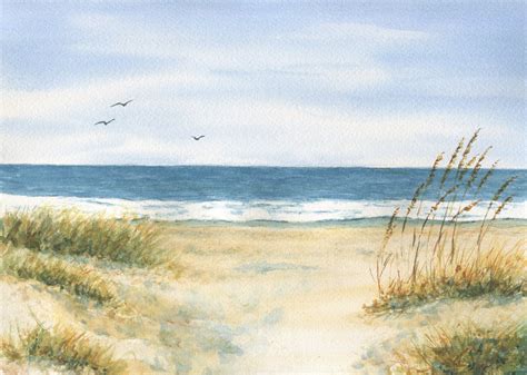 Painting T Ocean Painting Painting Prints Beach Watercolor