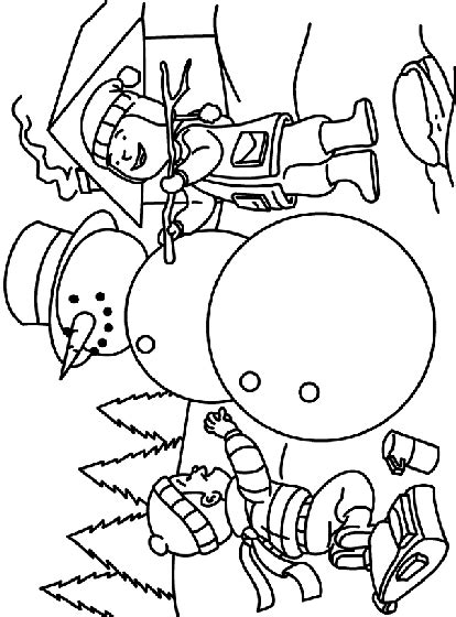 Print at full size as a coloring sheet. Making a Snowman Coloring Page | crayola.com