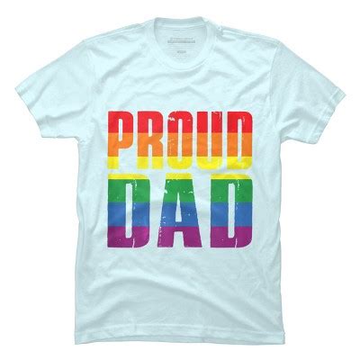 Design By Humans Rainbow Pride Proud Dad By Luckyst T Shirt Light Blue Large Target