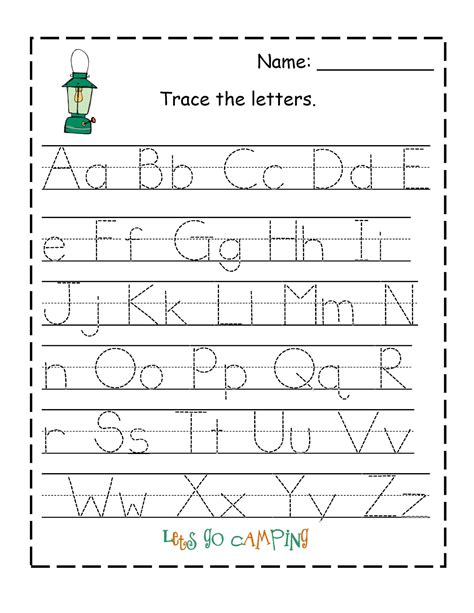 Pre K Letter Writing Practice Sheets