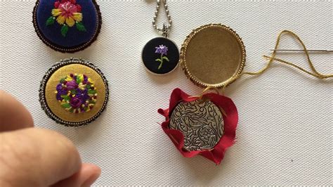 Embroidered Jewelry Tutorial Youtube