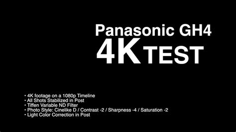 Panasonic Gh4 4k Camera Test Chads Yard Youtube