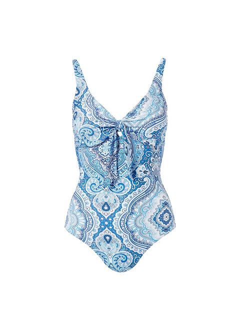 melissa odabash barbados blue paisley underwired cup bandeau bikini official website