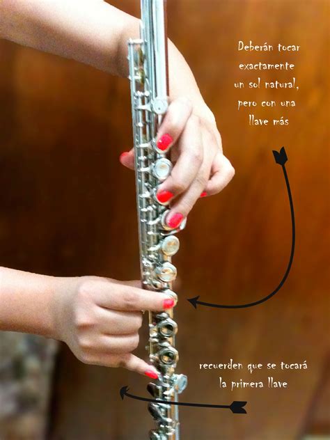 Flauta Traversa Posición De Los Dedos De Fa Natural En Flauta Traversa