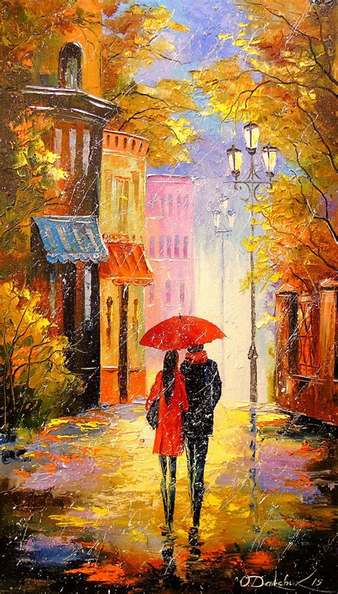 In The City Of Rain For Two Paintings By Olha Darchuk