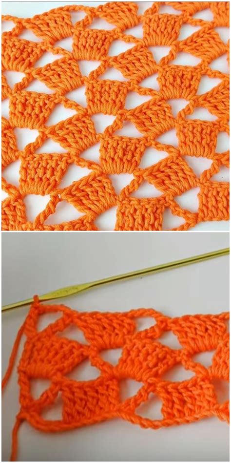Crochet Inclined Small Square Stitch Crochet Ideas
