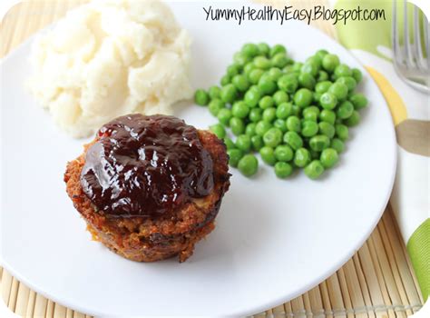 It's easy & quick to prepare. Easy Turkey Meatloaf Muffins with Tangy BBQ Sauce - Yummy Healthy Easy