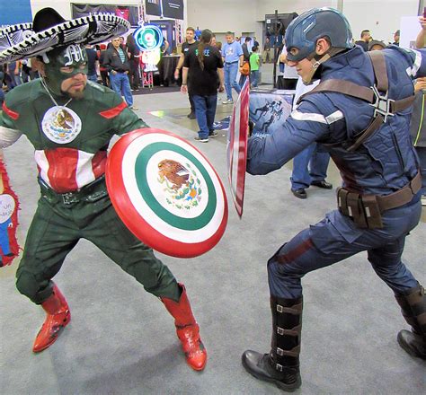 Silicon Valley Comic Con Captain Mexico Vs Captain America A Photo