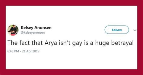 Game Of Thrones Are Disappointed Arya Stark Is Not Lesbian And They