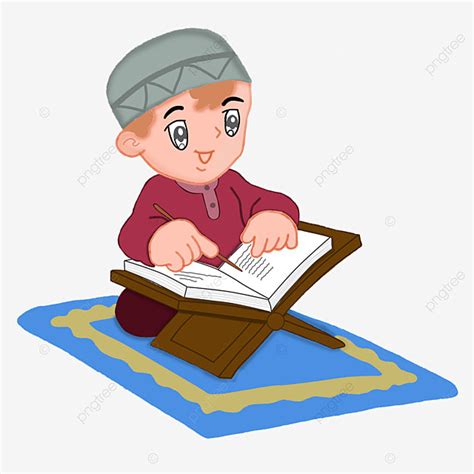 Anak Muslim Membaca Quran Membaca Quran Ilustrasi Anak Laki Laki