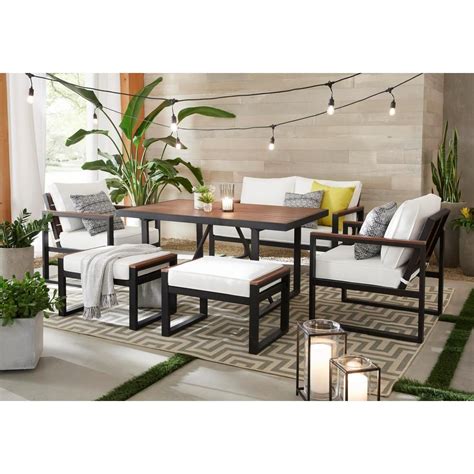 Check spelling or type a new query. Hampton Bay West Park 6-Piece Aluminum Rectangle Outdoor ...