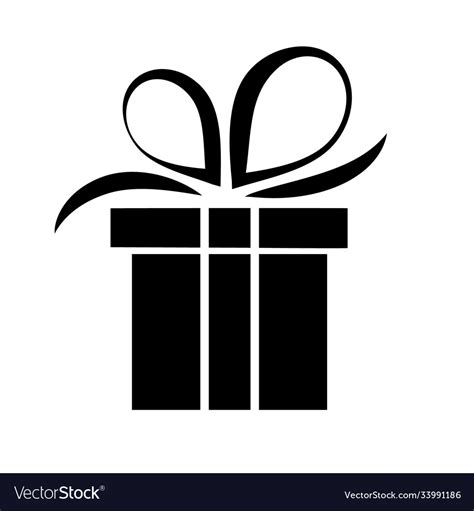 Gift Silhouette Present Royalty Free Vector Image