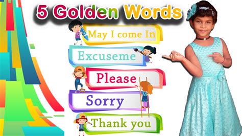 5 Golden Words For Kids~ Say Please Sorry And Thank You ~ Good Habits