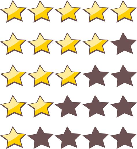 5 Star Rating Collection Transparent Png Png Play