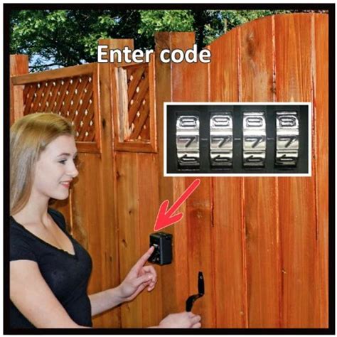Keyless Wood Door Gate Combination Lock Kit Safety Smartcode Yard