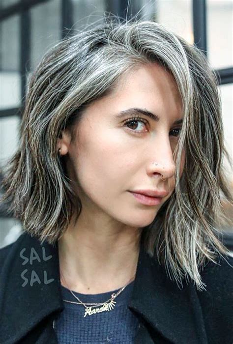 When it comes to grey hair, there's no wrong or right; Pin by The Circle Salon on Grey Grace | White streak in ...