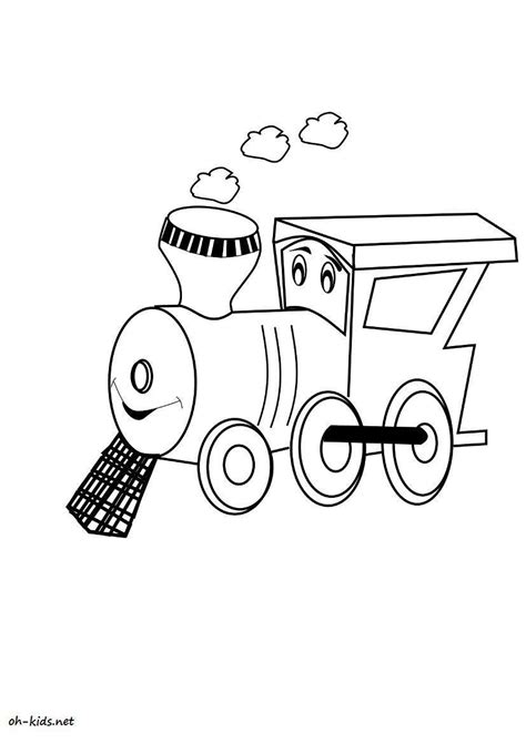 A simple coloring page with a machine. Train / Locomotive #135077 (Transportation) - Printable ...