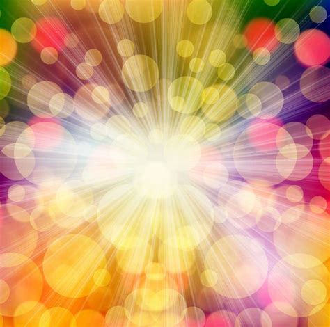 Colorful Bokeh Light With Star Burst Background Free Vector Graphics