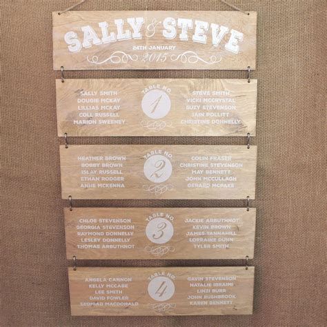 Slatted Wooden Wedding Table Plan Wedding Table Plan Wooden Wedding