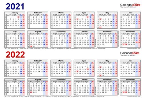 2021 22 Calendar Printable Calendars 2021