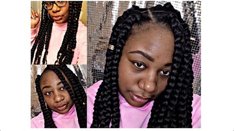 How To Diy Box Braids For Beginners On Natural Hair Youtube