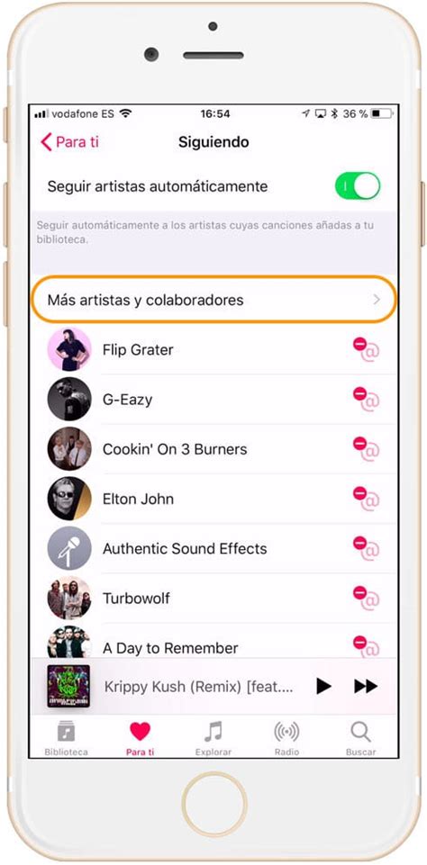 Cómo seguir a tus artistas en Apple Music