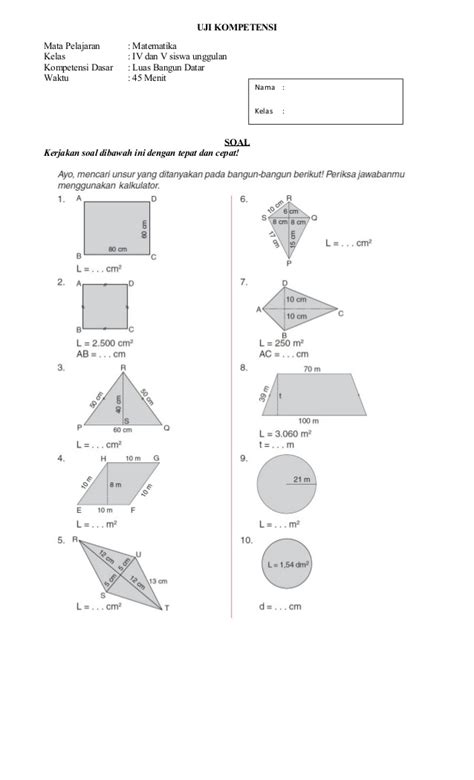 Materi dan contoh soal volume dan luas permukaan gabungan bangun ruang sisi datar. Contoh Soal Luas Dan Keliling Bangun Datar Gabungan Dan ...