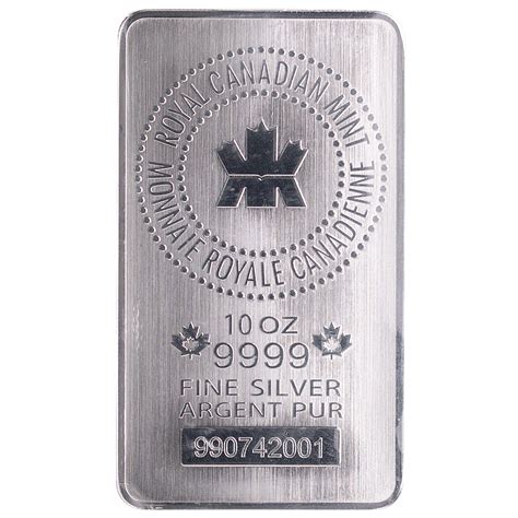 Buy 10 Oz Royal Canadian Mint Silver Bullion Bar