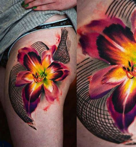 Flowers Tattoo By Timur Lysenko Post 12737 Abstract Flower Tattoos Flower Tattoos Tattoos