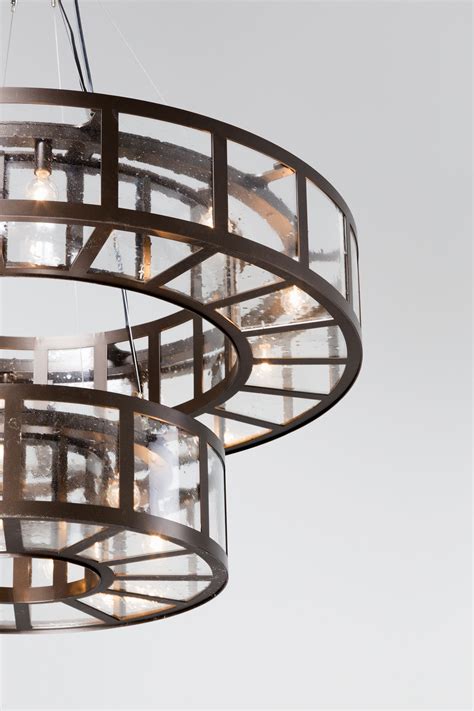 This Contemporary Nested Ring Two Tier Chandelier Is The Perfect