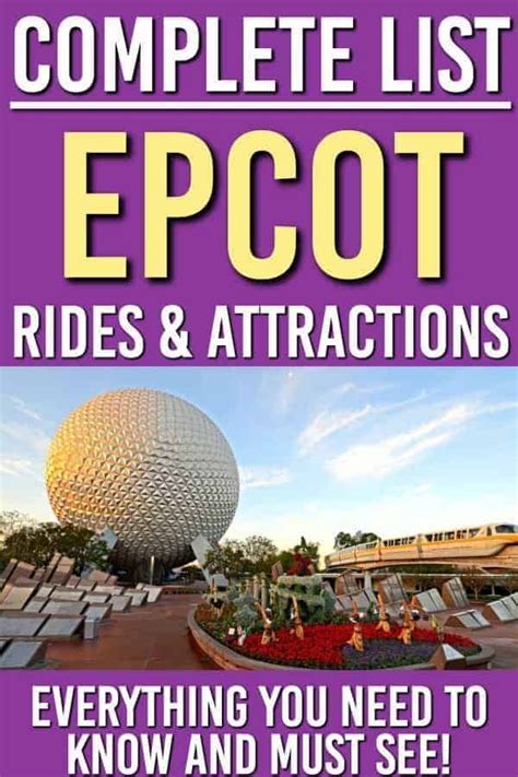 Want To Make Sure You Aren T Missing Anything When You Go To Epcot At Disney World We Have The