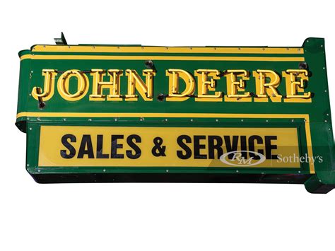 John Deere Sales And Service Double Sided Neon Sign The Dingman