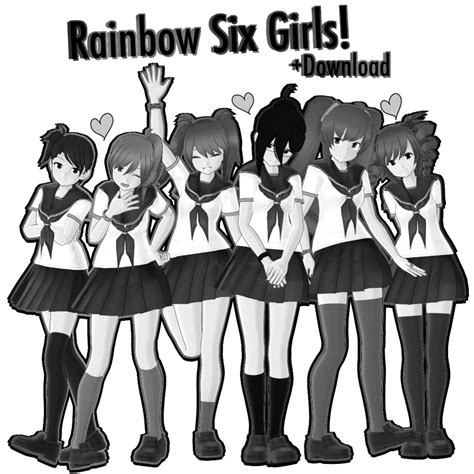 Mmd X Yandere Simulator Rainbow Six Girls Down By Sakimakademi1 On