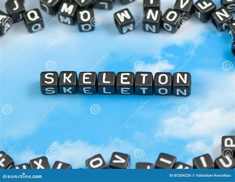The Word Skeleton Stock Photo Image Of Bone Design 85204226