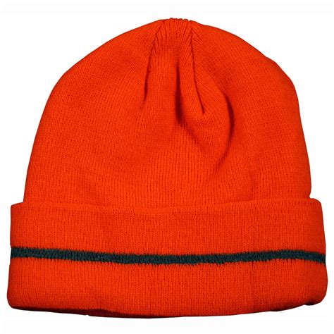Obe S1 Orange Safety Beanie Hat With Reflective Stripe Petra Roc Hi