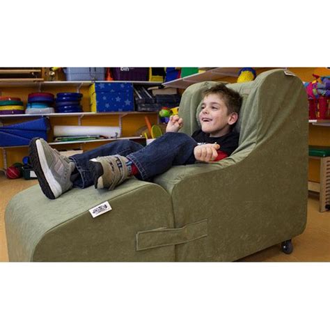 The chill out chair provides support and propper positioning for children, such as chace, that are unable to sit up by themselves. Freedom Concepts Roller Chill-Out Chair | Adaptive Chairs