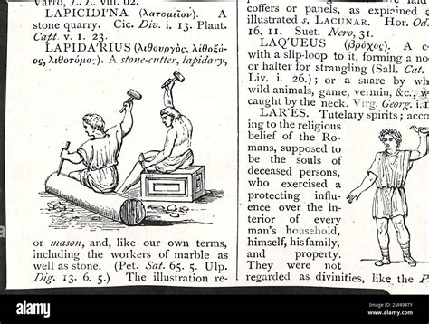 Lapidarius Lares Original Caption From A Dictionary Of Roman And