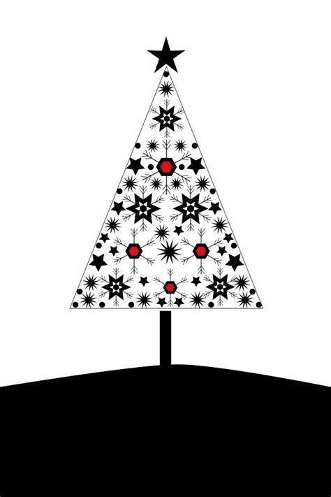 Christmas Tree Card Modern Free Stock Illustrations Creazilla