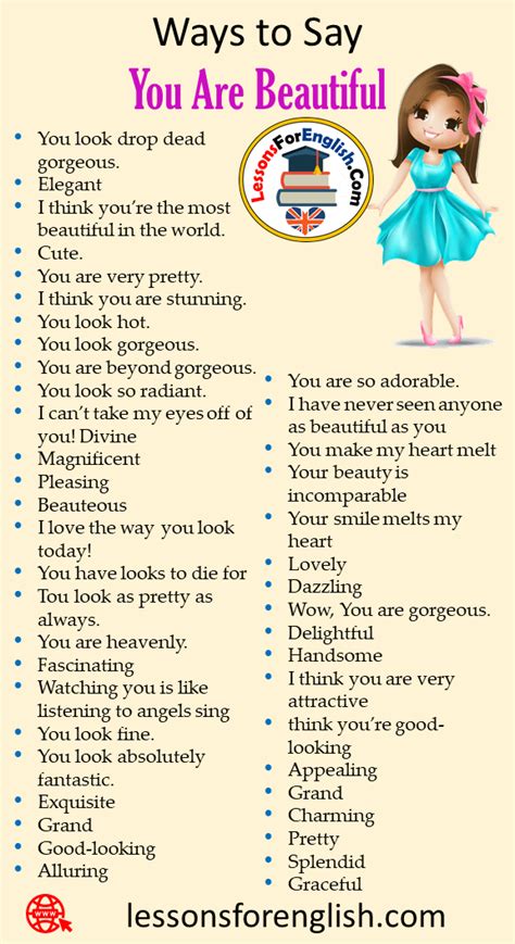 40 Ways To Say You Are Beautiful In Speaking Phrases