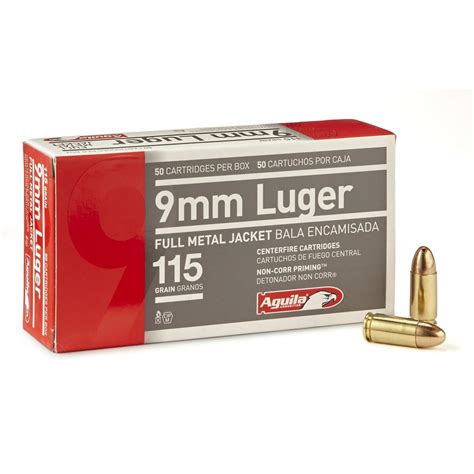 Aguila 9mm Fmj 115 Grain 50 Rounds 649050 9mm Ammo At Sportsman