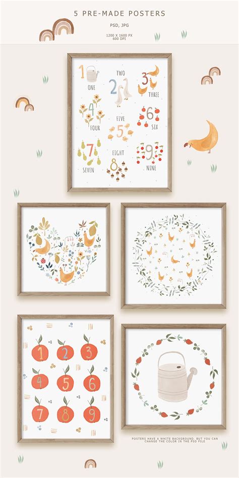 Ad Tiny Watercolors Nature Collection By Natdzho On Creativemarket
